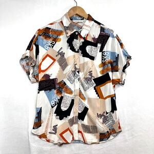 Sunburst Kiss Sz Small Graphic Print Wearable Art Short Sleeve Shirt Funky Retro